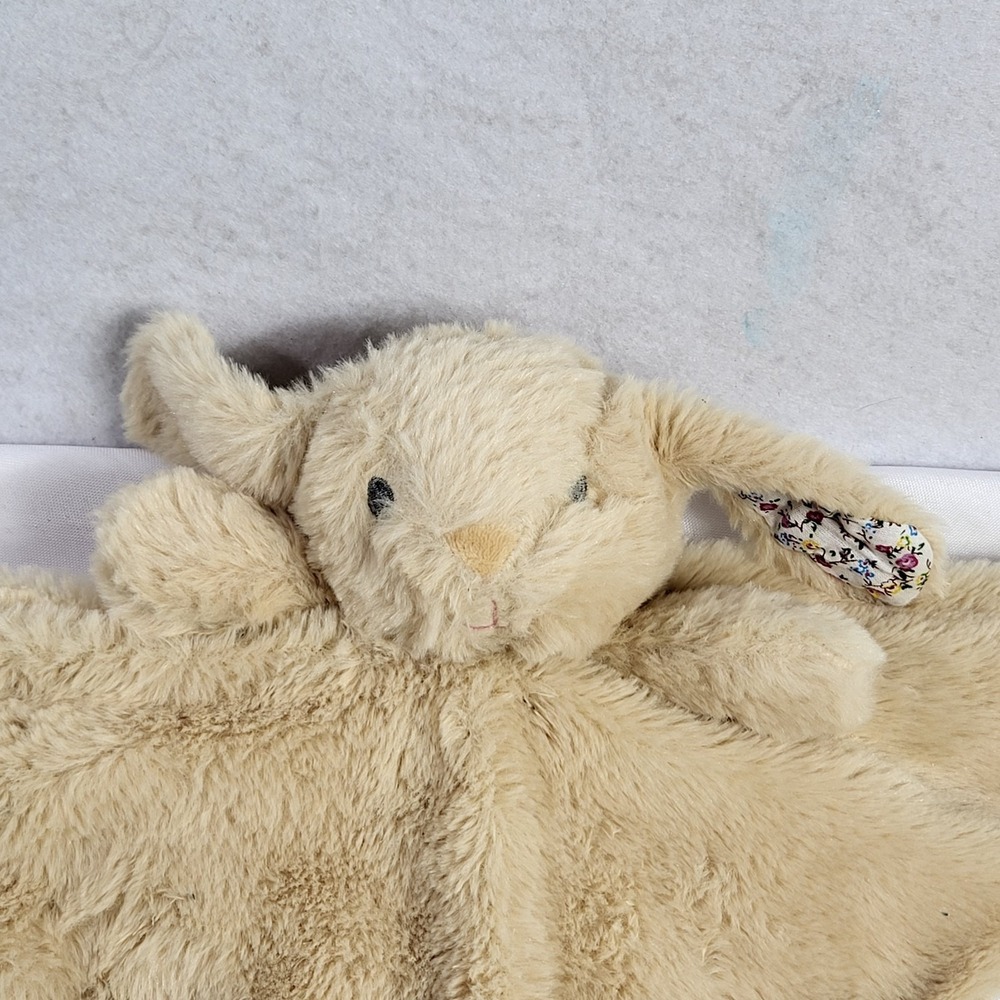 Baby Lovey Bunny Rabbit Beige Brown Kellytoy Security Blanket Floral Flowers